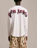 New Palm Angels Art Letter T-shirt Casual Cotton Long Sleeve T-shirt