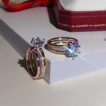 Cartier Three Rings Three-Color Diamond Ring
