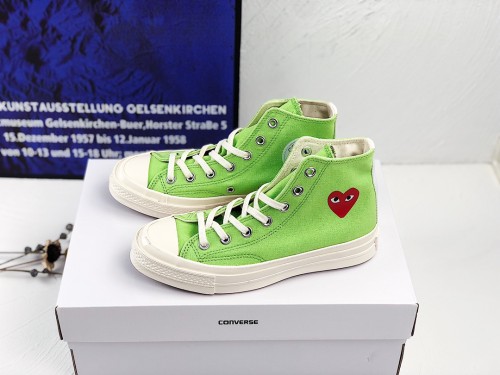 CDG x Convers Chuck Taylor All Star 70 High Canvas Shoes