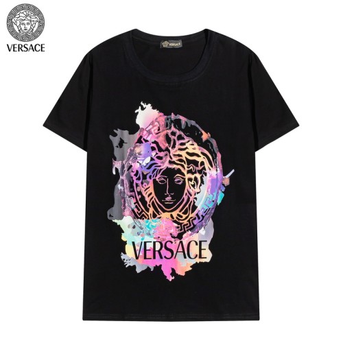 Versace Men Women Short Sleeve Logo Print T-shirt