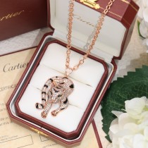 Cartier Full Diamond Tiger Necklace Long Chain 70cm