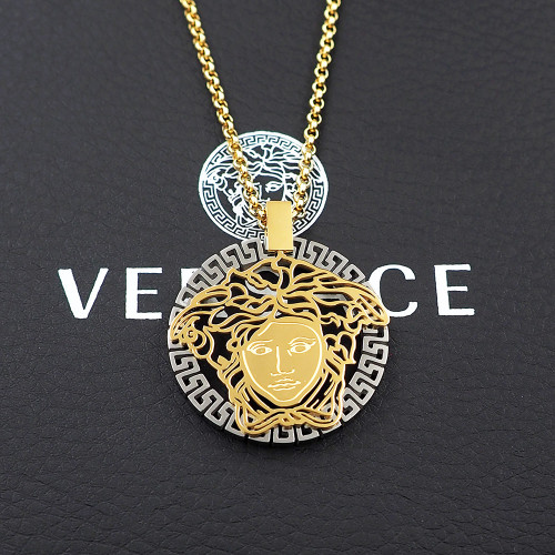 Versace Medusa Head Hollow Engraved Necklace