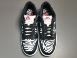 Quartersnacks x Nike SB Dunk Low＂Zebre＂Black/White DM3510-001