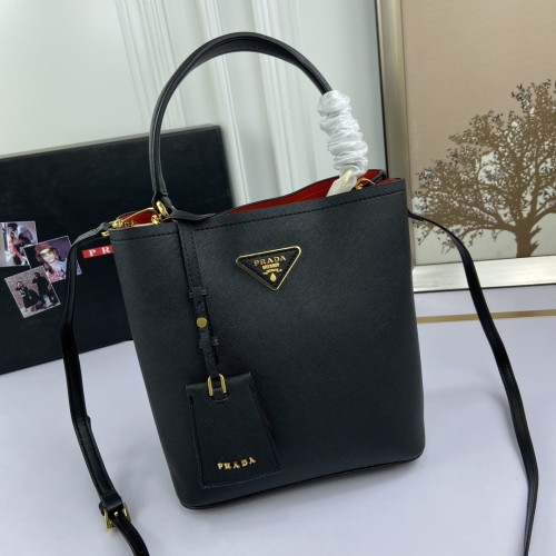 Prada Double Saffiano Magnetic Buckle Handbag Crossbody Bag Size: 23X13X24cm
