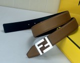Fendi Men's Fashion Business Belt 3.5CM Bicolor