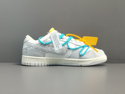 Off-White x Nike Dunk Low＂The 50＂Blue Shoelace With Yellow Buckle DM1602-115