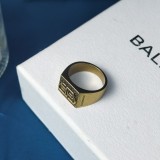 Balenciaga BB Letter Logo Square Ring