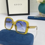 Gucci GG0713SA Double G Square Frame Sunglasses, Size 55口21-140