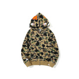 BAPE/A/Bathing Ape Unisex Full Zipper Sweatshirt Color Camouflage Hoodies Coat