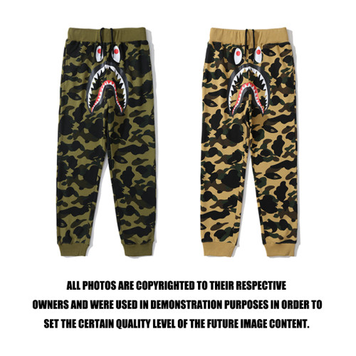 BAPE/A/Bathing Ape Shark Head Camouflage Trousers Men Cotton Sports Pants
