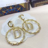 Dior New Retro Diamond Letter Earrings