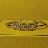 Fendi Fashion Diamond Logo Bracelet