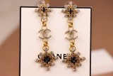 Chanel Gold Rare Diamond Logo Stud Earrings