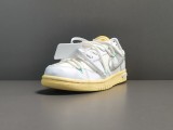 Off-White x Nike Dunk Low “ The 50 ‘’ White/Silver White Shoes With White Buckle DM1602-12