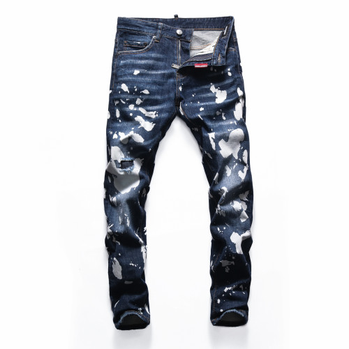 Dsquared2 Men's Classic Splash Ink Slim Fit Jeans Pants 8283