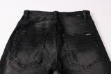 Amiri Hole Washed Slim Fit Jeans Pants Black 8295