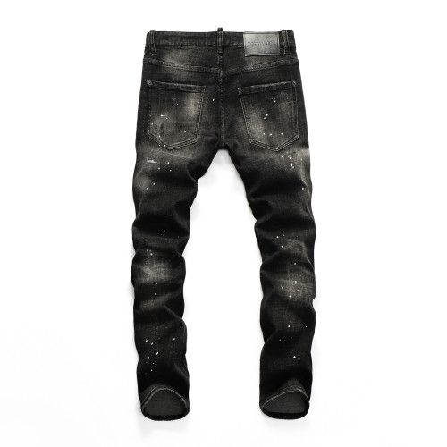 Dsquared2 Classic Splash Ink Ripped Slim Fit Jeans pants 8285