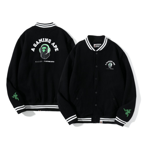 BAPE/A/Bathing Ape Laser Co-Branded E-Sports Sweatshirt Men Black Button Jacket