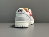 Off-White x Nike Dunk Low＂The 50＂Off-White Red Shoelace Light Pink Buckle DJ0950-118