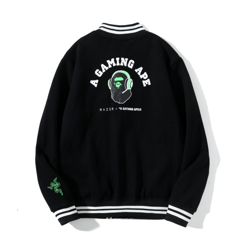 BAPE/A/Bathing Ape Laser Co-Branded E-Sports Sweatshirt Men Black Button Jacket