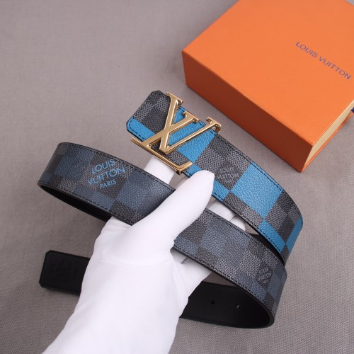 Louis Vuitton Damier Graphite Gaint Letter Buckle Reversible Belt