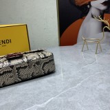 Fendi Classic Vertigo Snake Print Casual Portable Messenger Bag Size 28x6x13.5cm