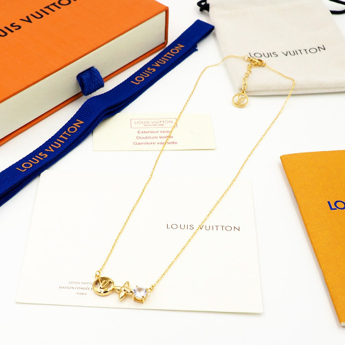 Louis Vuitton LV Circle Monogram Flower Chain Necklace