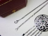 Cartier Leopard Head Full Rhinestone Tassel Round Brand Pendant Double Chain Necklace