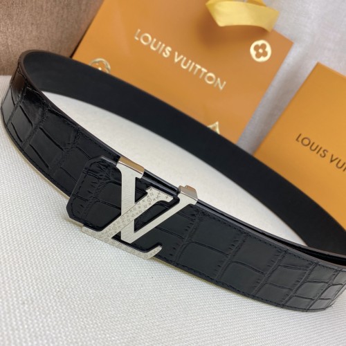Louis Vuitton LV Buckle Plaid Double Sded Belt 4.0cm