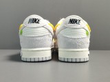 Off-White x Nike Dunk Low＂The 50＂Yellow Shoelace Light Brown Buckle DJ0950-109