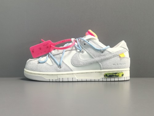 Off-White x Nike Dunk Low＂The 50＂Blue Shoelace With Red Buckle DJ0950-113