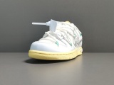 Off-White x Nike Dunk Low＂The 50＂White Shoelace With White Buckles No.1 DJ0950-103