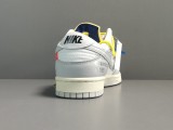 Off-White x Nike Dunk Low＂The 50＂Yellow Shoelace With blue Buckle DM1602-120
