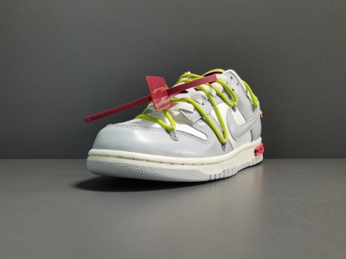 Off-White x Nike Dunk Low＂The 50＂White Gray Yellow DM1602-106