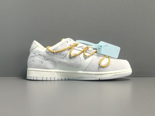 Off-White x Nike Dunk Low＂The 50＂ Brown Shoelace Ice Blue Buckle DJ0950-105