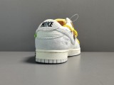 Off-White x Nike Dunk Low＂The 50'' NO.39 Yellow Shoelace Light Brown Buckle DJ0950-109