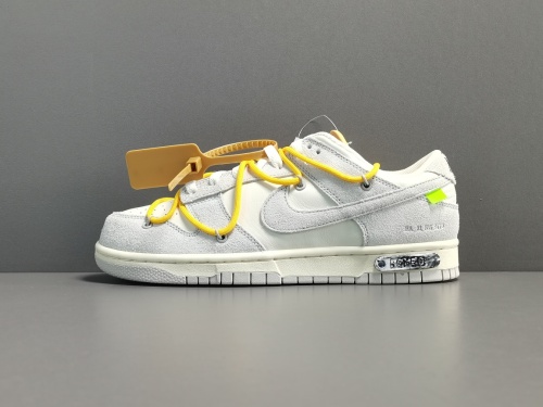 Off-White x Nike Dunk Low＂The 50'' NO.39 Yellow Shoelace Light Brown Buckle DJ0950-109
