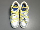 Off-White x Nike Dunk Low＂The 50＂Yellow Shoelace With blue Buckle DM1602-120