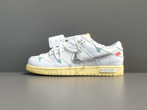Off-White x Nike Dunk Low＂The 50＂White Shoelace With White Buckles No.1 DJ0950-103