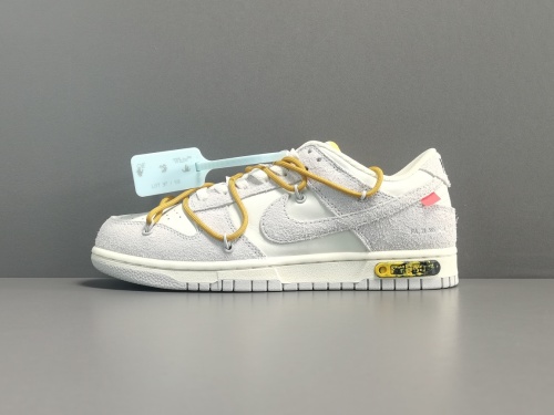 Off-White x Nike Dunk Low＂The 50＂ Brown Shoelace Ice Blue Buckle DJ0950-105