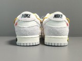 Off-White x Nike Dunk Low＂The 50＂ Brown Shoelace Ice Blue Buckle DJ0950-105