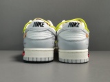 Off-White x Nike Dunk Low＂The 50＂White Gray Yellow DM1602-106