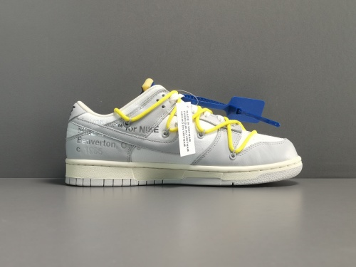 Off-White x Nike Dunk Low＂The 50＂Yellow Shoelace With blue Buckle DM1602-120