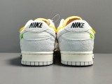 Off-White x Nike Dunk Low＂The 50'' NO.39 Yellow Shoelace Light Brown Buckle DJ0950-109