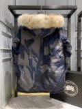 Men Canada Goose Expedition Parka Coat Jacket Blue Camouflage