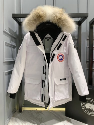 Men Canada Goose Expedition Parka Coat Jacket White