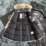 Women Canada Goose Expedition Parka Coat Jacket Grey Camo