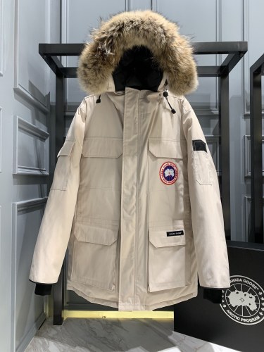 Unisex Canada Goose Expedition Parka Coat Jacket Beige