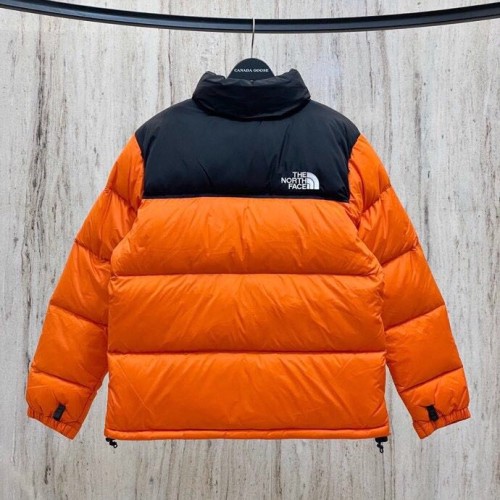 Unisex THE NORTH FACE 1996 Retro Nuptse Warm Color Block Down Jacket Orange