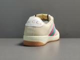 GUCCI Dirty Shoes Gucci Screener Series GG Enamel Distressed Casual Shoes Pink/Green